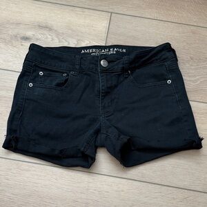 American Eagle Outfitters Black Denim Cutoff Jean Shorts